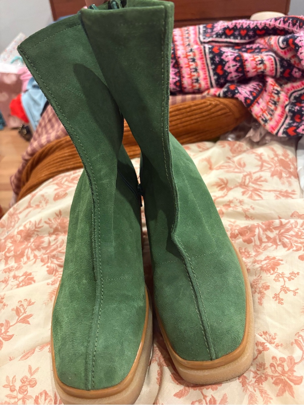 Free people Green Suede Women’s Ankle Boots
